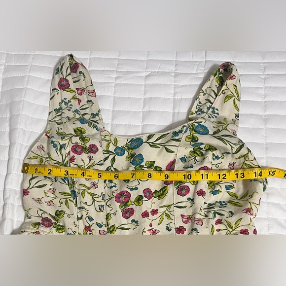 Sincerely Jules Floral Summer Mini Dress Smocked Back Size Medium - Picture 3 of 9